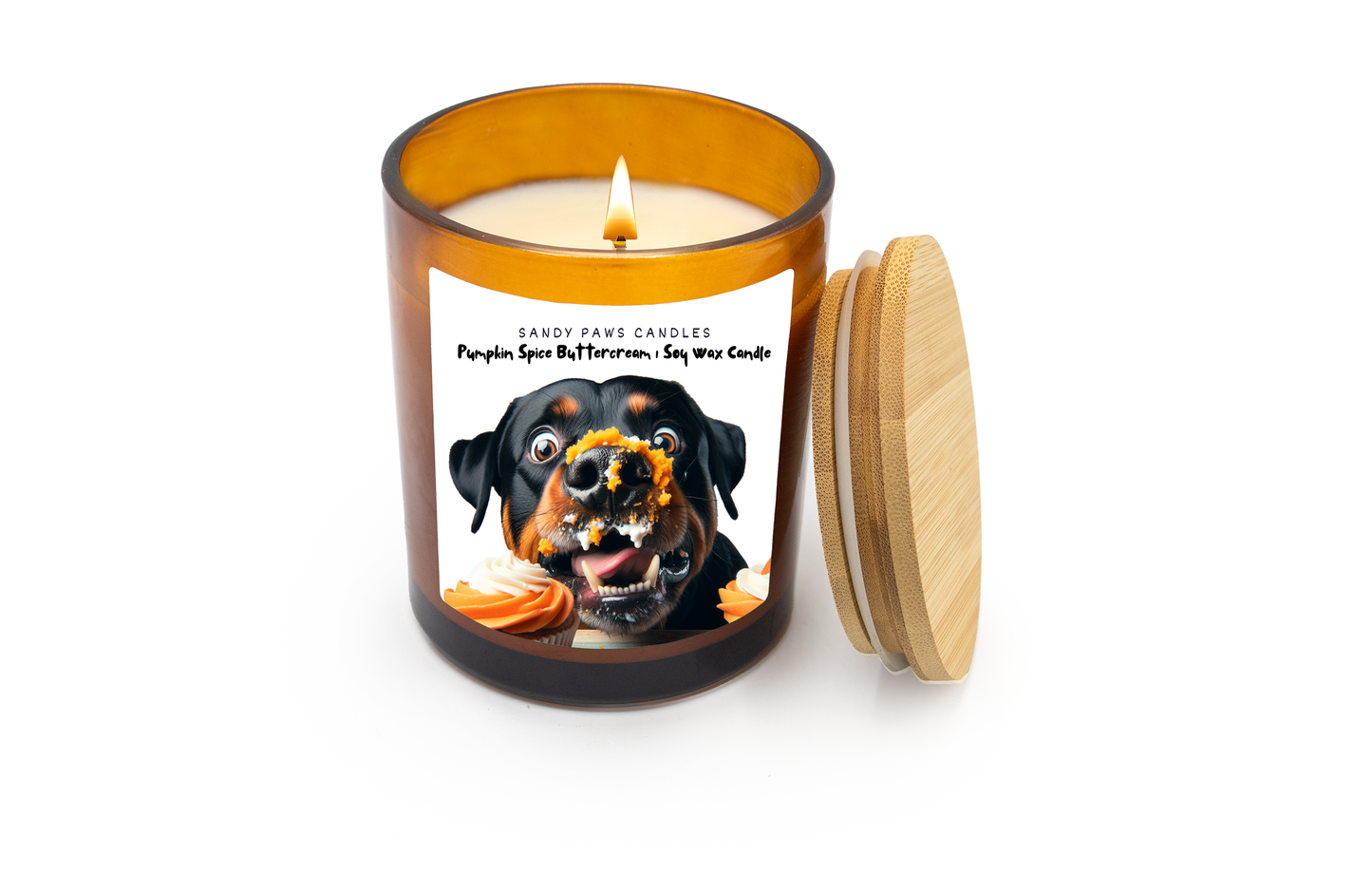PUMPKIN SPICE BUTTERCREAM - Amber Jar - Dog-Lovers Fall Collection -  Soy Wax Candle - paraffin-free, phthalate-free