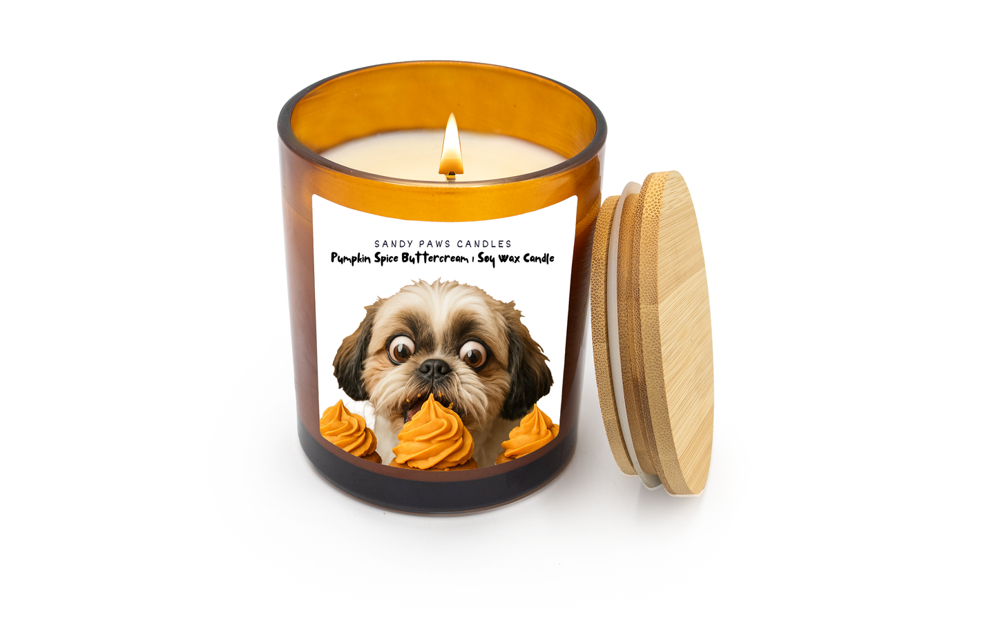 PUMPKIN SPICE BUTTERCREAM - Amber Jar - Dog-Lovers Fall Collection -  Soy Wax Candle - paraffin-free, phthalate-free