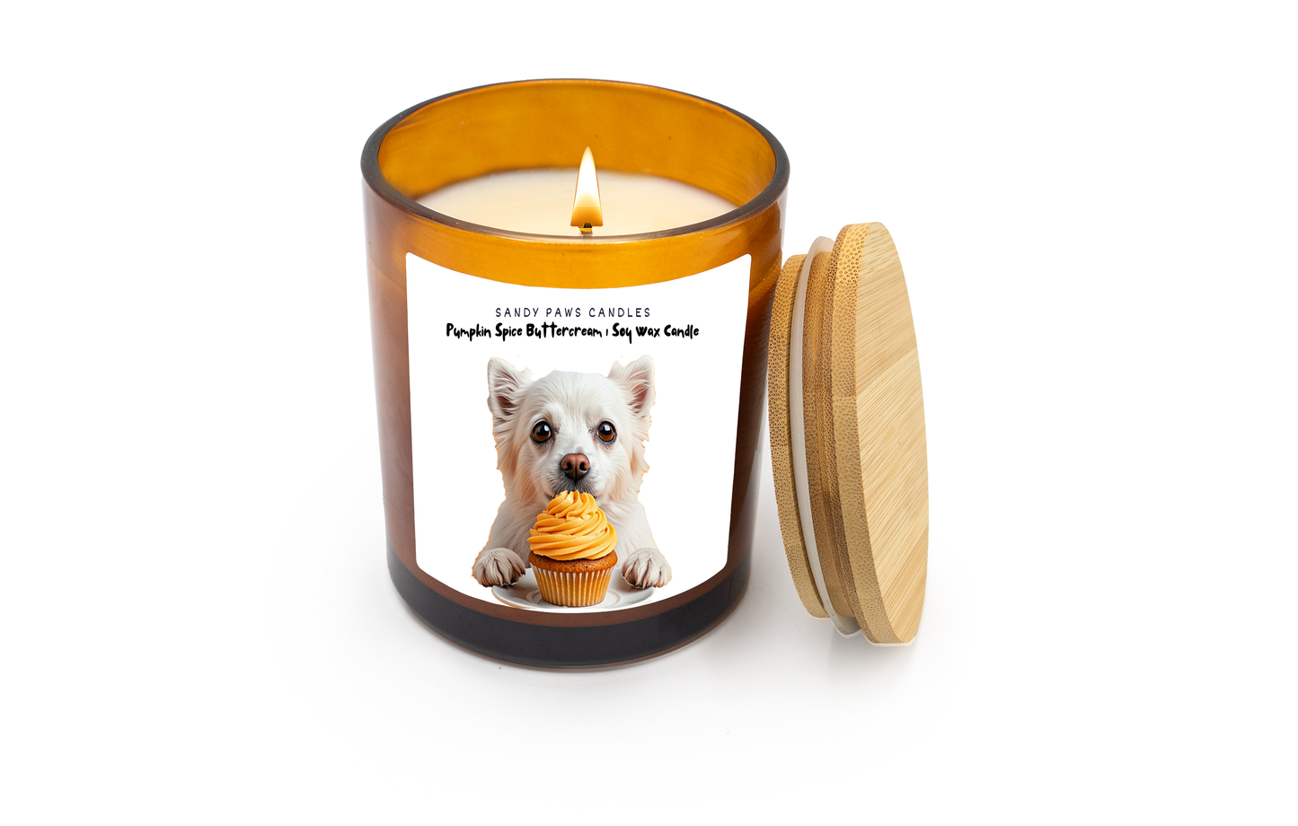 PUMPKIN SPICE BUTTERCREAM - Amber Jar - Dog-Lovers Fall Collection -  Soy Wax Candle - paraffin-free, phthalate-free