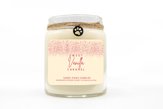 Sweet Vanilla Caramel Soy Wax Candle